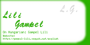 lili gampel business card